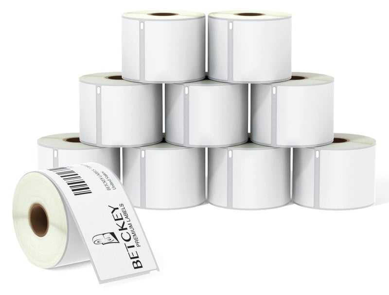 BETCKEY - Compatible DYMO 99019 (2-5/16" x 7-1/2") Large Lever Arch File Labels, Compatible with DYMO Labelwriter 450, 4XL, NOT Fit 550 & 5XL [10 Rolls/1500 Labels] - Image 1
